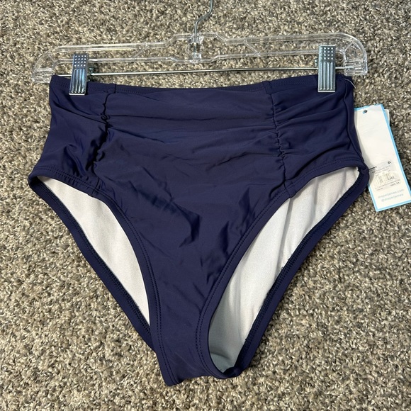 NWT DRAPER JAMES RSVP Side Shirred High-waisted Swim Bottoms Size XS - Picture 4 of 8
